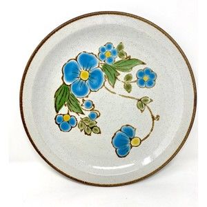 Vintage Stoneybrook Blue dawn Stoneware Floral Platter 12”